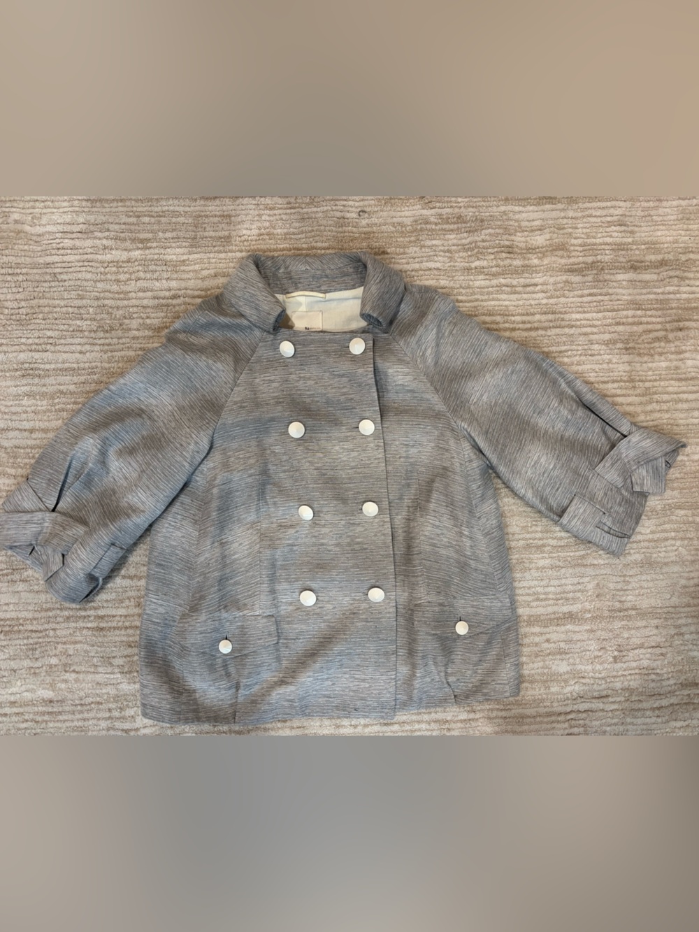 Phillip Lim 3.1 Gray Double-Breasted Coat Jacket - size 10